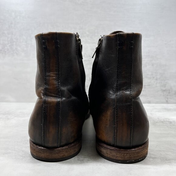 Frye Leather Lace Up Zip Ankle Boots - Men\'s Size 11.5 D - Brown